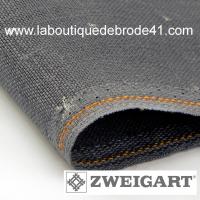 Toile a broder zweigart de lin belfast 3609 12 6 fils sparkle 7459