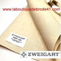 Toile a broder zweigart de lin bergen 3489 18 fils creme 222