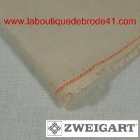 Toile a broder zweigart de lin bergen 3489 18 fils creme 223