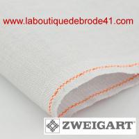 Toile a broder zweigart de lin edinburgh 3217 14 fils 7011 lune argentee