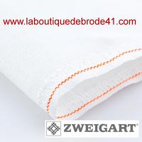 Toile a broder zweigart de lin edinburgh 3217 14 fils blanc 100