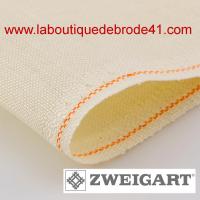 Toile a broder zweigart de lin edinburgh 3217 14 fils creme claire 99