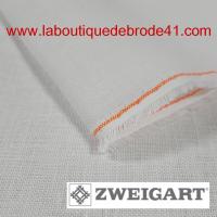 Toile a broder zweigart de lin kingston 3225 22 fils blanc 101