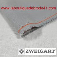 Toile a broder zweigart de lin kingston 3225 22 fils gris perle 705