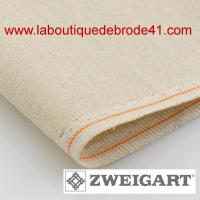 Toile a broder zweigart de lin mallow 3483 16 fils naturel 53