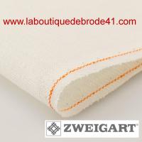 Toile a broder zweigart de lin newcastle 3348 16 fils blanc antique 101