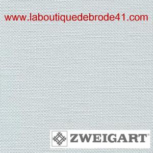 Toile a broder zweigart de lin newcastle 3348 16 fils bleu glacie 7106