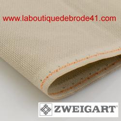 Toile à Broder Zweigart  Extra Fine Aïda 8 Pts 3326 Beige Bis 306