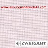 Toile a broder zweigart extra fine aida 8 pts 3326 rose pale 4115