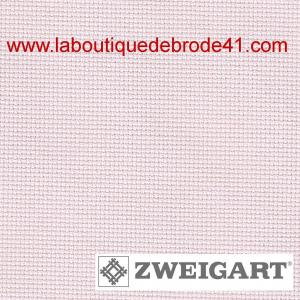 Toile a broder zweigart extra fine aida 8 pts 3326 rose pale 4115