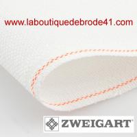 Toile a broder zweigart fein aida 7 pts 3793 blanc irise 11