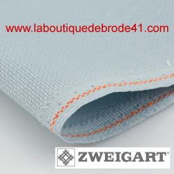 Toile à Broder Zweigart Fein  Aïda 7 Pts  3793 Smoky Blue 5018