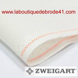 Toile à Broder Zweigart lugana 3835 10 Fils Blanc 100