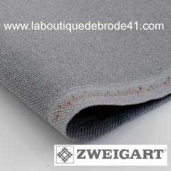 Toile à Broder Zweigart Lugana 3835 10 Fils Gris Anthracite 7036