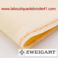 Toile a broder zweigart lugana 3835 10 fils 99 creme claire