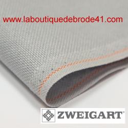 Toile à Broder Zweigart Lugana 3835 10 Fils Gris 713