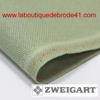 Toile a broder zweigart lugana 3835 10 fils zweigart moss green 618