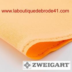 Toile à Broder Zweigart Murano 3984 12,6 Fils Saumon Orangé 4094