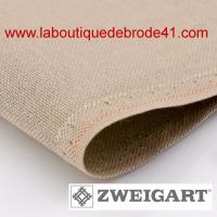 Toile a broder zweigart murano 3984 12 6 fils beige taupe 779