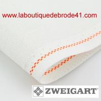 Toile a broder zweigart murano 3984 12 6 fils blanc 100