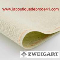 Toile a broder zweigart murano 3984 12 6 fils calcaire 6047