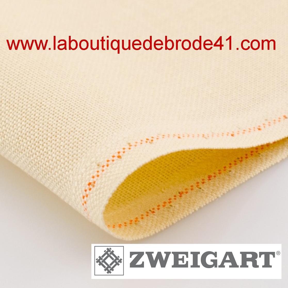 Toile a broder zweigart murano 3984 12 6 fils ivoire 264