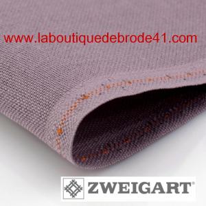 Toile a broder zweigart murano 3984 12 6 fils lavande 5046