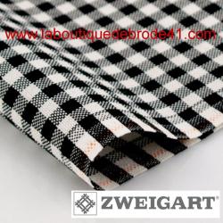 Toile à Broder Zweigart Murano Carré 7663 12,6 Fils 7289 Noir