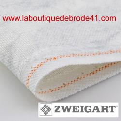 Toile à Broder Zweigart Murano Vintage 3984 12,6 Fils Marbré Gris Clair 7139