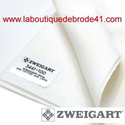 Toile a broder zweigart normandie 3441 18 fils blanc 100