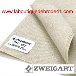 Toile a broder zweigart normandie 3441 18 fils naturel 53