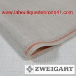 Toile a broder zweigart normandie 3441 18 fils naturel 54