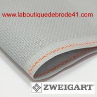 Toile zweigart aida 5 4 pts 3706 gris 714