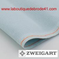 Toile zweigart extra fine aida 8 pts 3326 smokey blue 5018