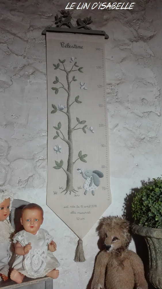 Toise lapin fille et garcon le lin d isabelle