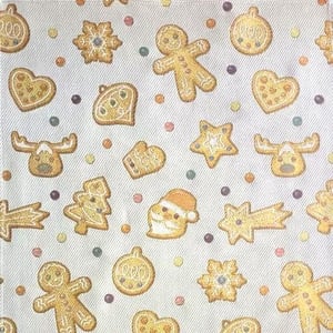 Torchon a broder cuisine cookies beige