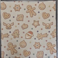 Torchon a broder cuisine cookies bicuits beige 1