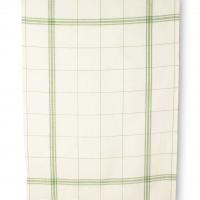 Torchon en lin a broder montmartre fond blanchi a rayures vertes 84x56 cm1