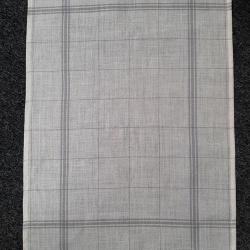 Torchon Lin Blanc Antique à Rayures Grises 82x55 cm