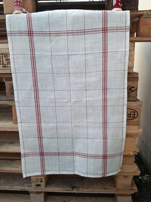 Torchon lin blanc antique r
