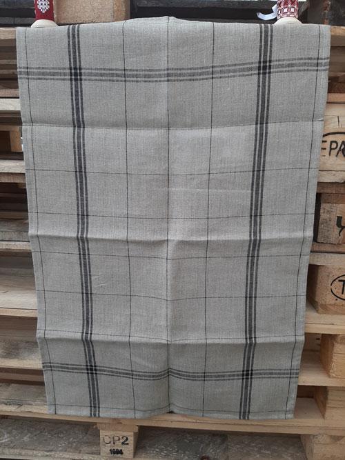 Torchon lin naturel rayures 1