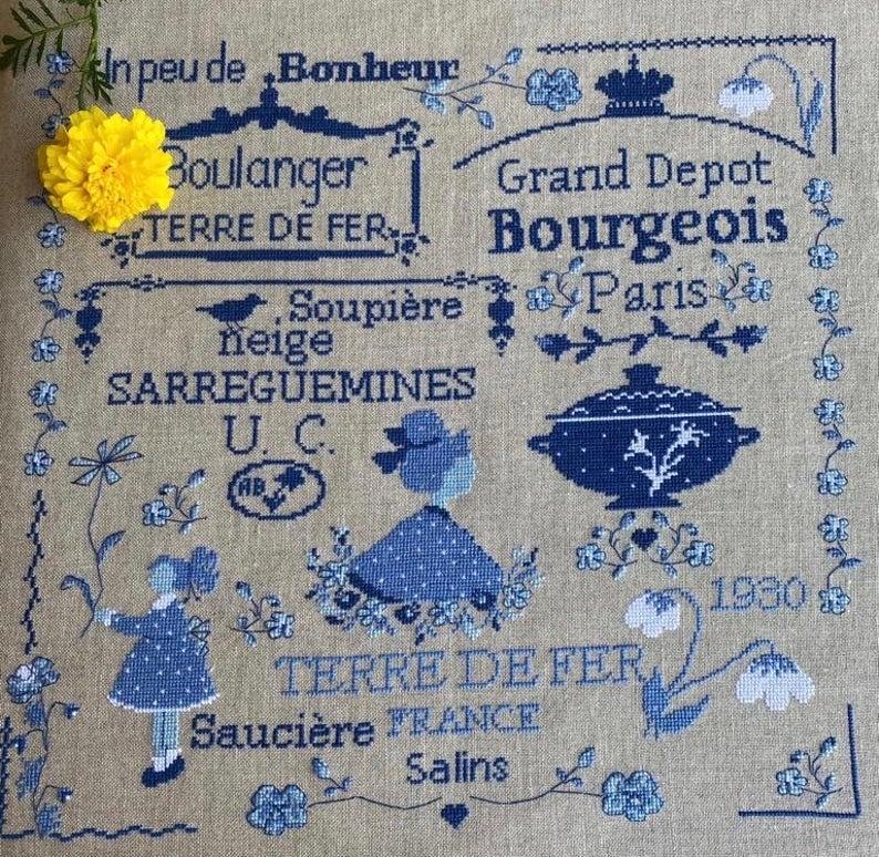 Un peu de bonheur version bleue lilli violette