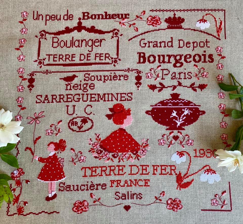 Un peu de bonheur version rouge lilli violette