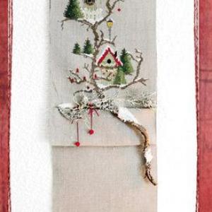 Vogelhauschen im weihnachtskleid nichoir en robe de noel 1042w ub design