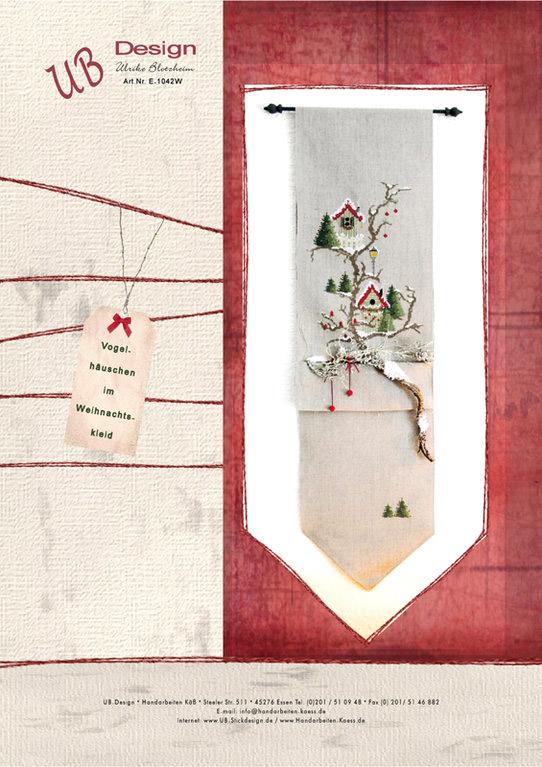 Vogelhauschen im weihnachtskleid nichoir en robe de noel 1042w ub design1