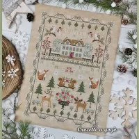 Winter sampler fiche de point de croix crocette a gogo 1