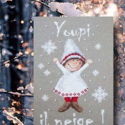 Youpi, il neige !  1009 - Au Fil de Martine