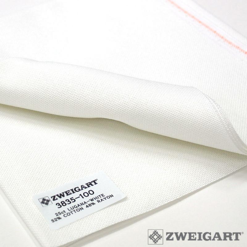 Zweigart lugana 3835 blanc 100